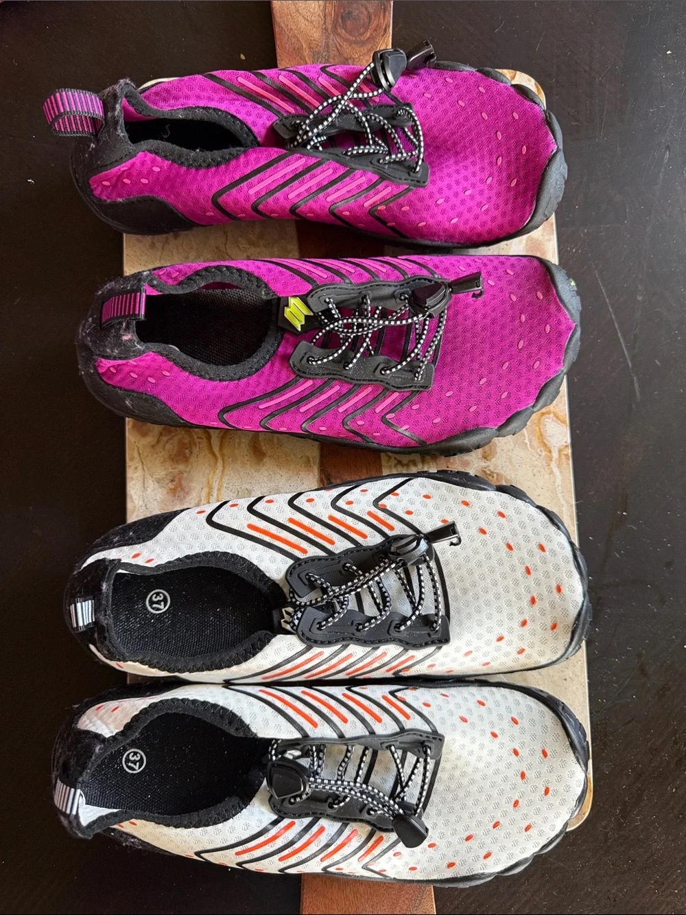 Bundle of swim/water shoes both size 37 measure 10in long worn once